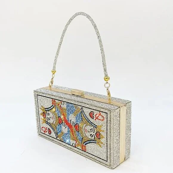 Neiman Marcus Minaudière Queen of Hearts Purse - Picture 5 of 6